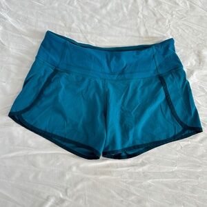 Lululemon Teal and Navy Blue Running Short size 6